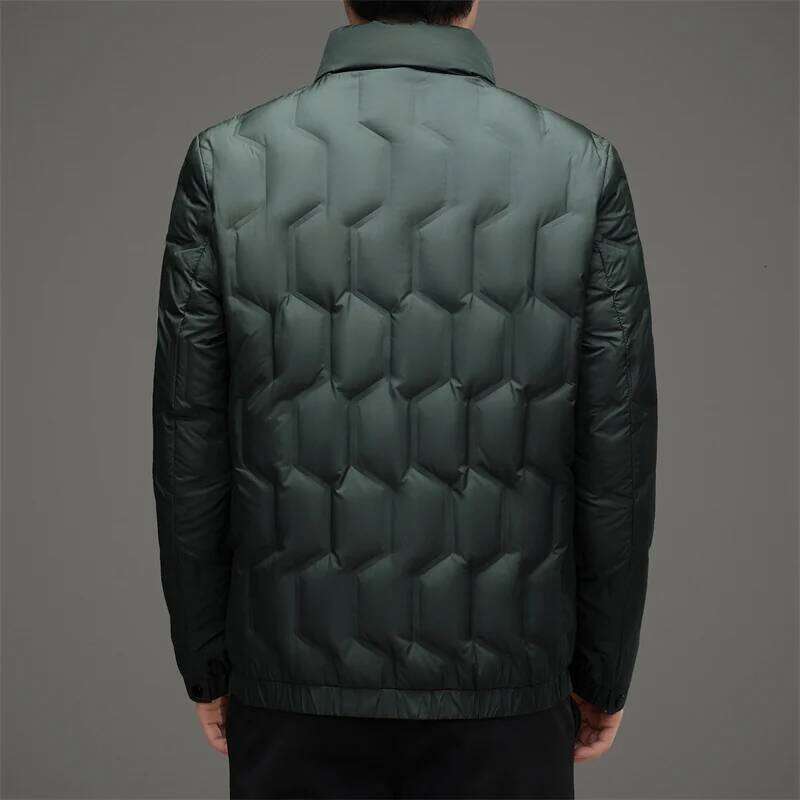 Casual Men's Lightweight Duck Jackets Solid Color Windproof Warm Puffer Coats Outwear Slim Stand Collar Tops Down Clothing