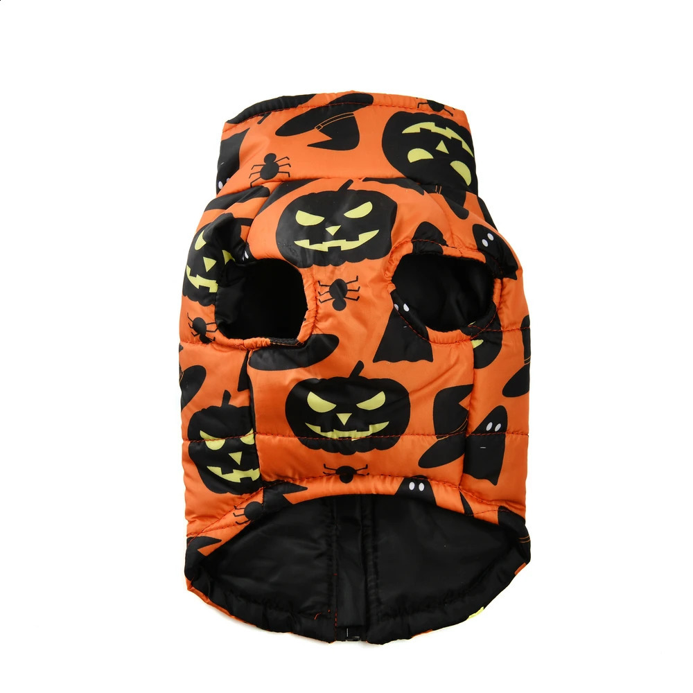 Halloween Dog Clothes Winter Warm Puppy Vest Jacket For Small Dogs Cats Outdoor Waterproof Pet Coat Chihuahua Costume Apparel 250806