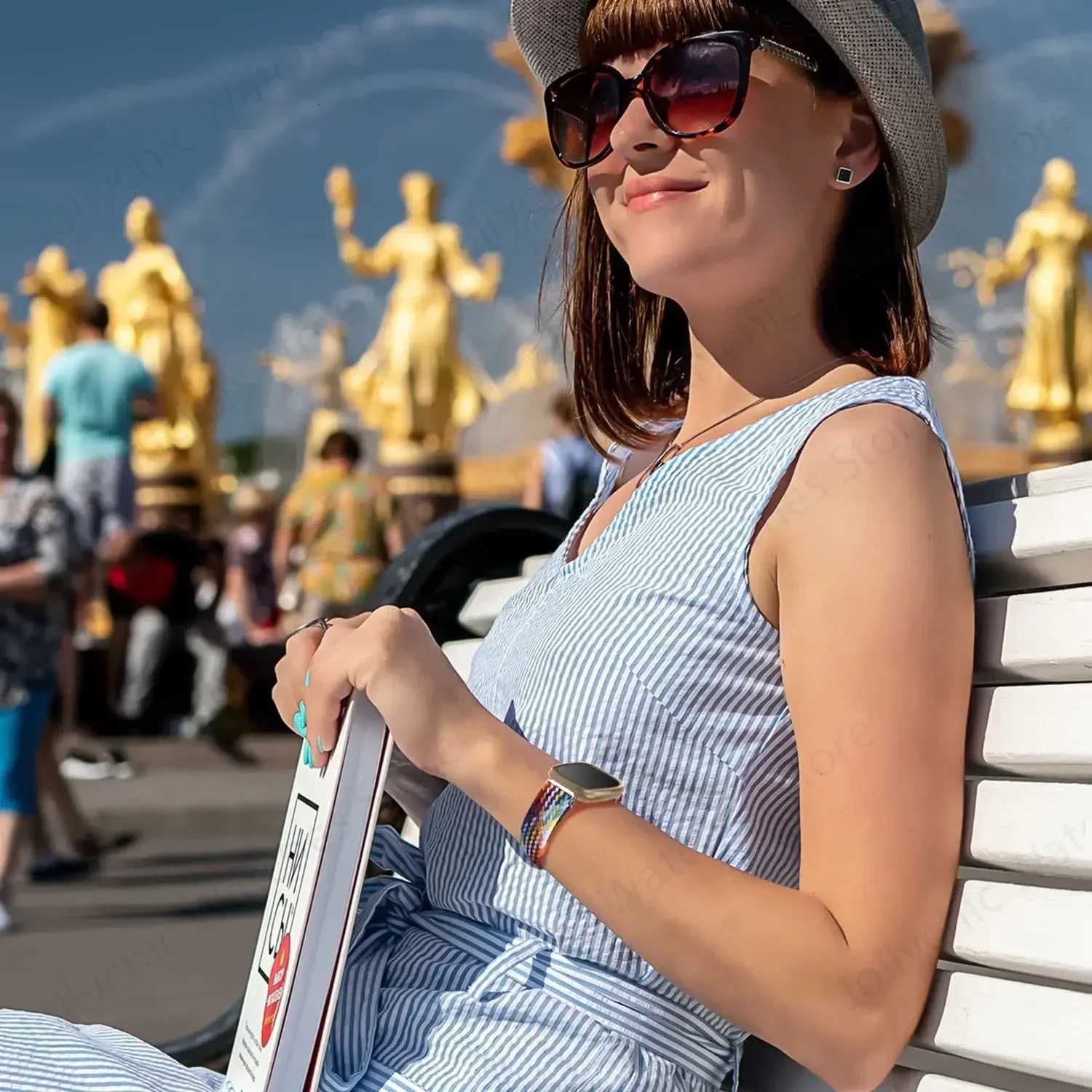 Braided Solo Loop Strap for Fitbit Versa 3 4 Band Adjustable Nylon Sport Watchband Bracelet for Fitbit Sense 2 Bands Watchband W250811