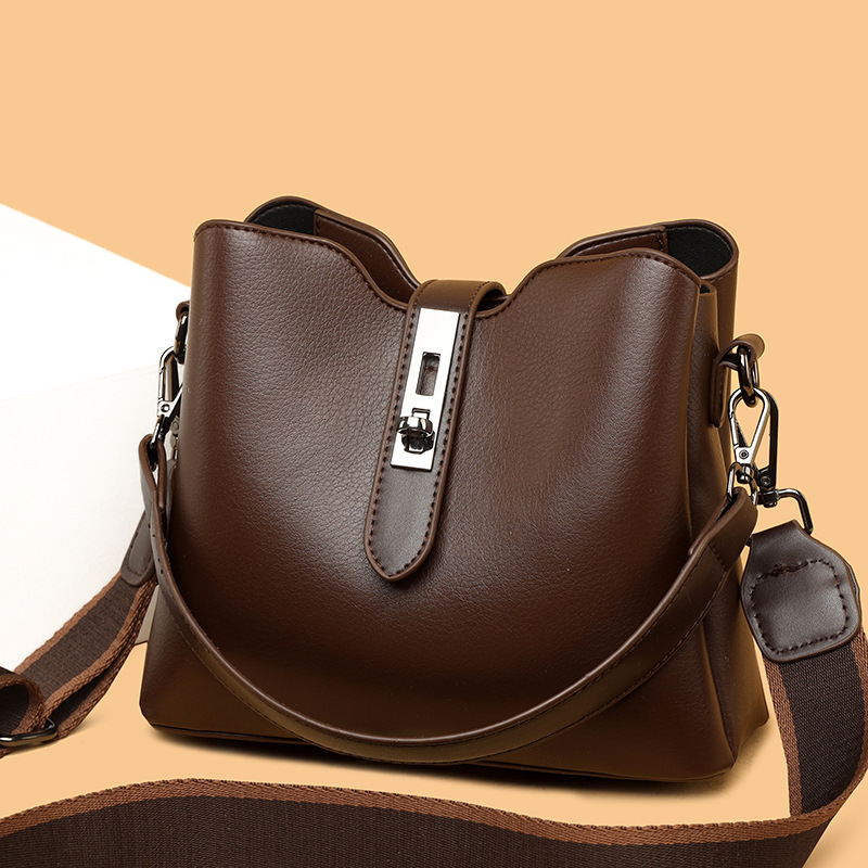 Soft Leather Texture Handheld Bucket for Women 2025 New High-end Multi-layer Large Capacity Shoulder Crossbody Bag ddmymoon
