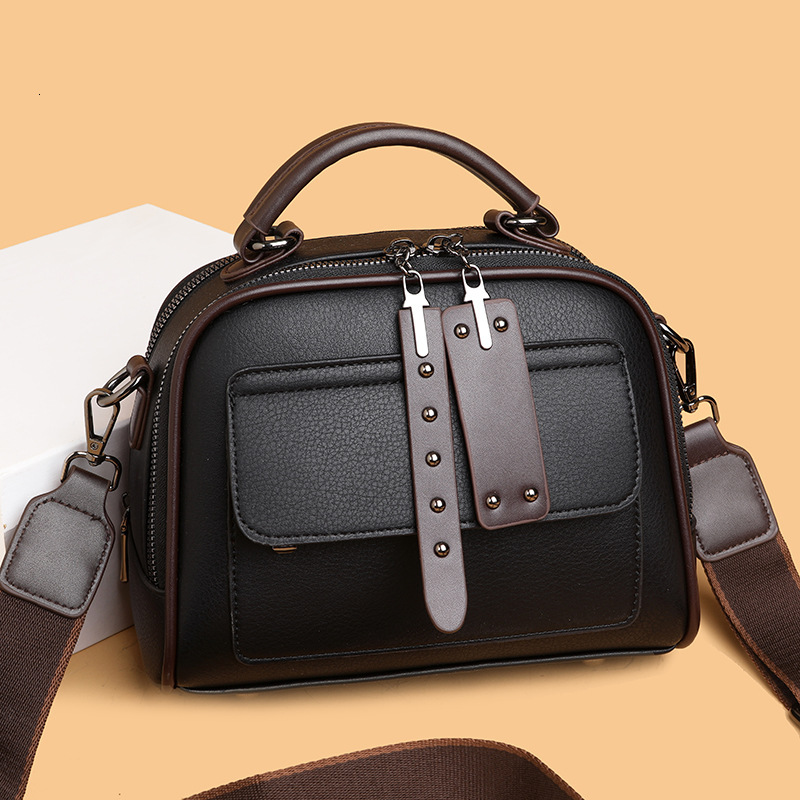 Soft Leather Handbag for Women 2025 New Trendy Shoulder Simple Small Square Crossbody Bag ddmymoon