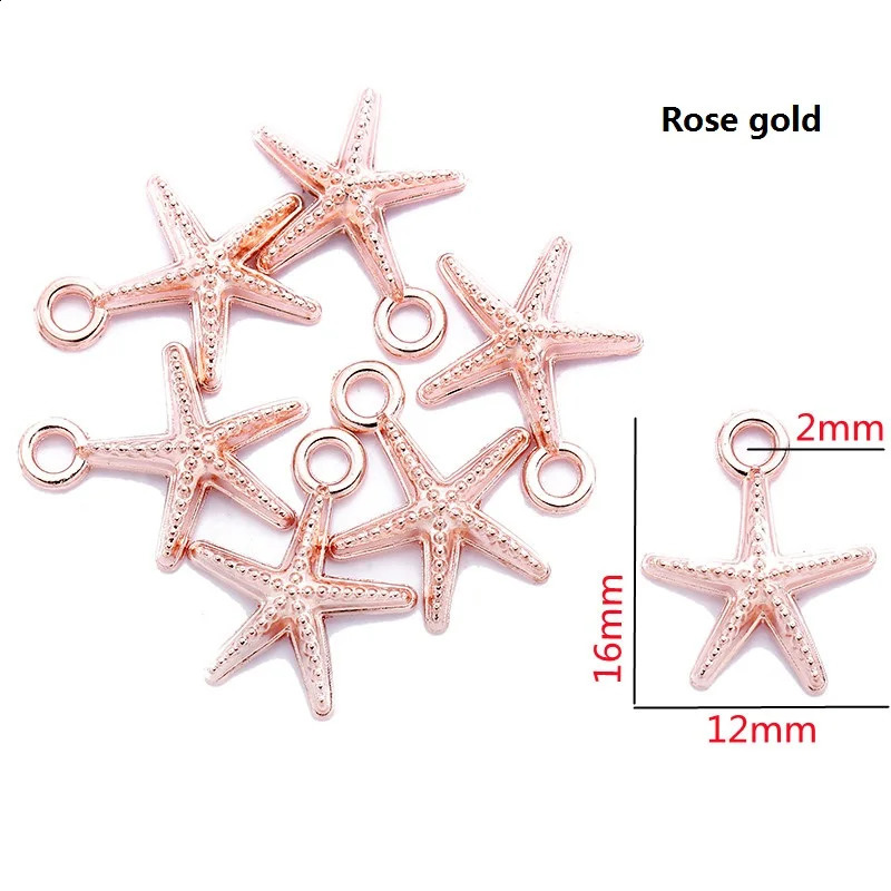 40pcs 16*12mm starfish Charms for Jewelry Making Fashion Earrings Pendants Necklaces Bracelet Accessories DIY D7142 250807
