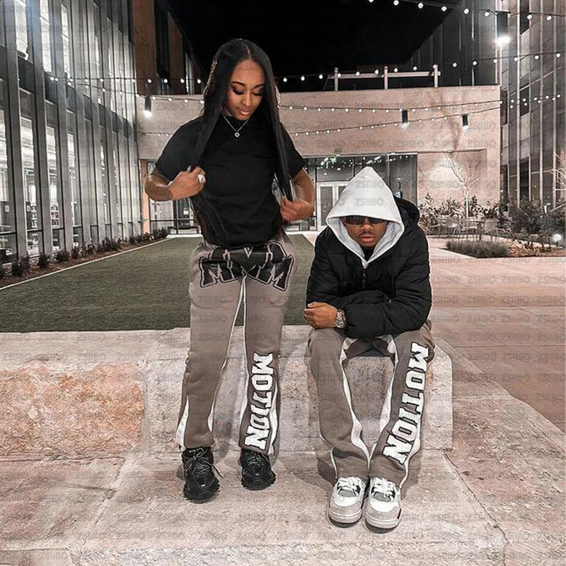 Women Streetwear Pants Y2K Hip Hop Clothes High Waist Pockets Pants Sporty Jogger Sweatpants Ladies Loose Casual Trousers 250809