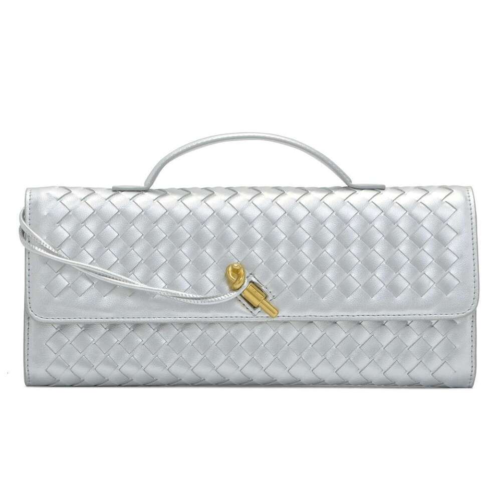 High-end Woven Single-shoulder Baguette Fashionable Exquisite Horizontal Clutch Evening Versatile Women's Crossbody Bag
