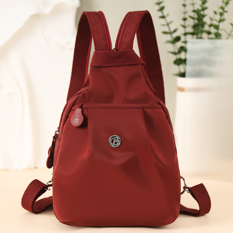 Waterproof Nylon Cloth Women 2025 New Multi-Functional Small Backpack Outdoor casual Chest Crossbody Bag ddmymoon