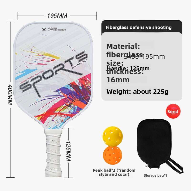 Glass Fiber PP Honeycomb Core Beginner Training Entertainment Competition Pickleball Racket Set