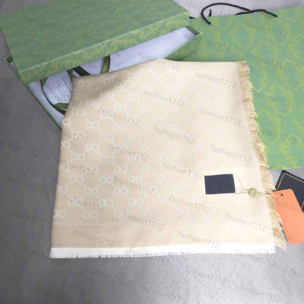 Designer Scarf Silk 140x140cm wool viscose fiber Cotton Blend Women Fashion Silks Scarf Designers Scarves luxury Silk color-blocking fringed edges with box01