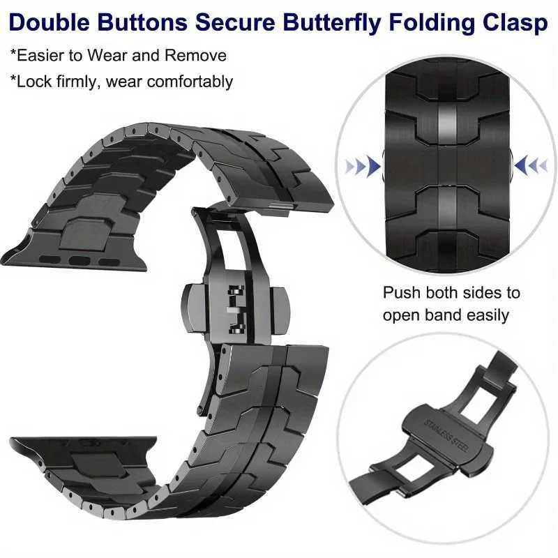 Metal Strap for Apple Watch Band 49mm 45mm 41mm 44mm 42mm 40mm Stainless Steel Wristband iWatch Series Ultra 9 8 7 6 SE Bracelet W250811