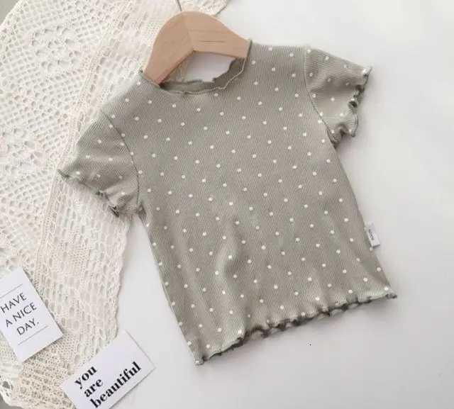 Adorable Infant Girl Clothes Outfit Full Printed Polka Dot Summer Pajama Set Two Piece Fashionable Ruffle Edge Home Clothes Z250811