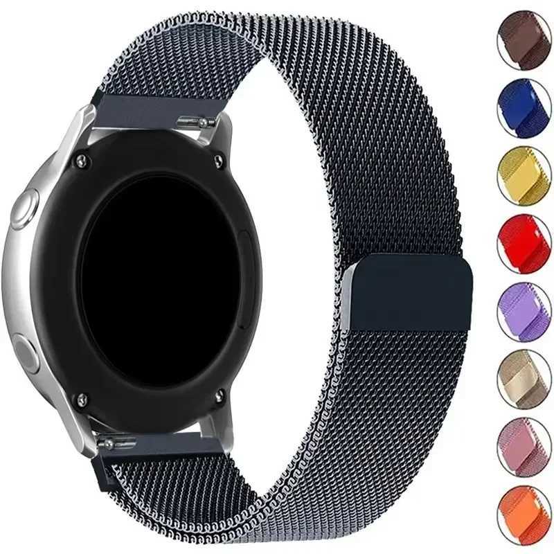 22mm 20mm Strap For Samsung Galaxy Watch 3 4 5 6 7 44mm/40mm Milanese Loop Bracelet Galaxy Watch 4/6Classic 47mm 46mm Metal Band W250811