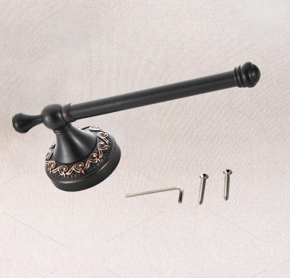 Toilet Paper Holders Roll Holder Retro Black Bronze Towel Bar Brass Material Without Cover Simple5193623