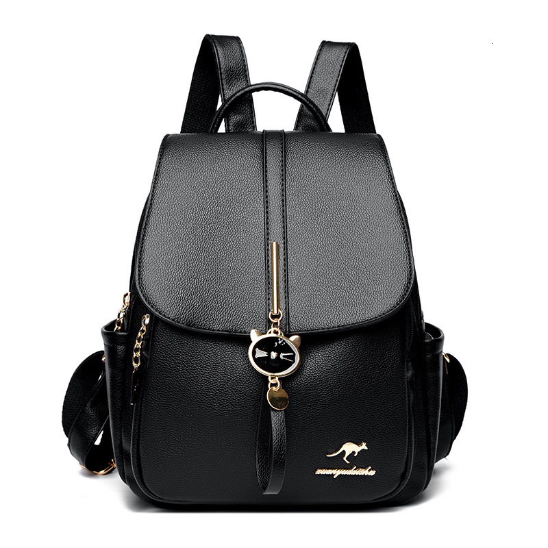 Soft Leather for Women 2025 New Korean Fashion Casual Large Capacity Student School Travel Small Backpack Women's Bag ddmymoon