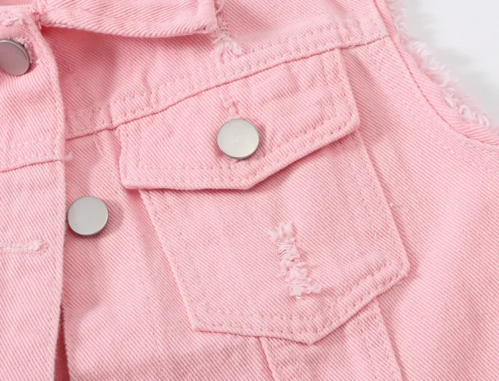 Denim Vest for Women Jacket Spring Streetwear Clothing Autumn Coats Fashion Clothes Casual Vintage Elegant Sleeveless 250809