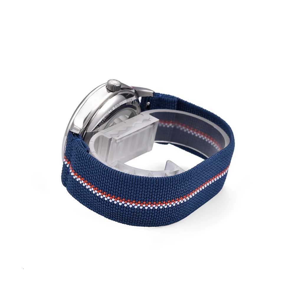 13cm Length Pale Blue Premium Grade Hook and Loop Adhesive Watch Band 18/19/20/21/22mm Nylon Watch Strap for Watch Replacement W250811