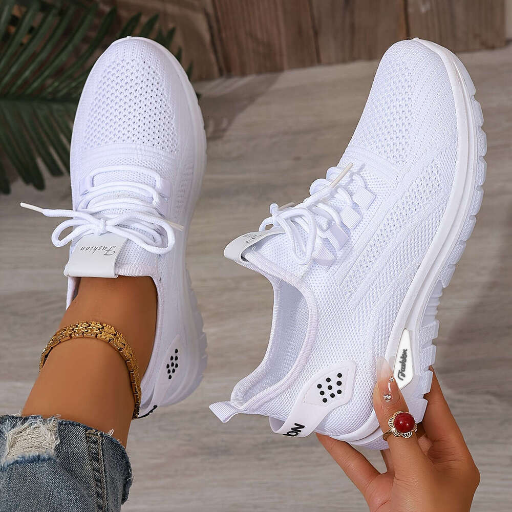Flyknit Designer Shoe for Women Summer New Fashion Casual Sports Mesh Single Women's Shoes