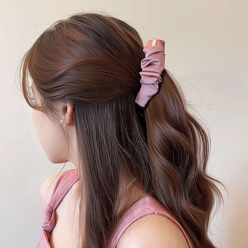 Pleated Fabric Banana for Women 2025 New Style High-end Fashionable Back of Head Clip Hair Accessory