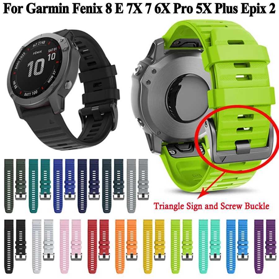 26mm 22mm Quick Fit Watchband For Garmin Fenix 8 E 7X 6X Pro 5X Silicone Easyfit Wrist Band for Garmin Fenix 7 6 Pro 5 Plus W250811