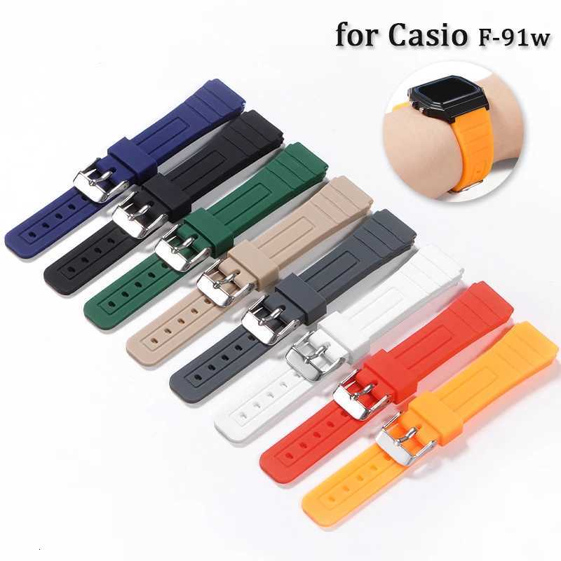 18mm Soft Silicone Strap for Casio F-91w Watch Band Waterproof Rubber Bracelet Sport Replacement Wristband Universal Watchbands W250811