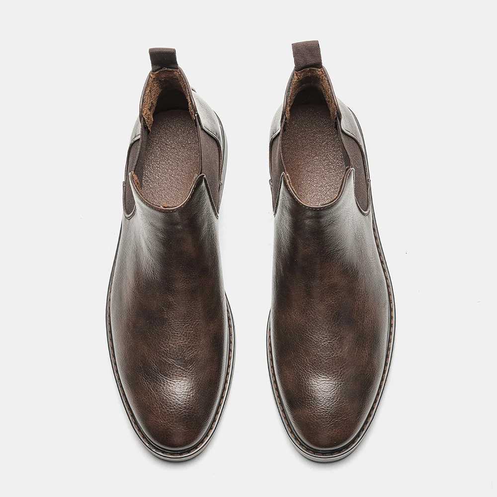 40~46 Chelsea Boots Men Brand Comfortable 2022 Fashion Men Leather Boots W250811