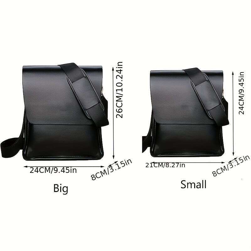 1 Piece Men's Leisure Business PU Leather Bag, Trendy Shoulder Bag