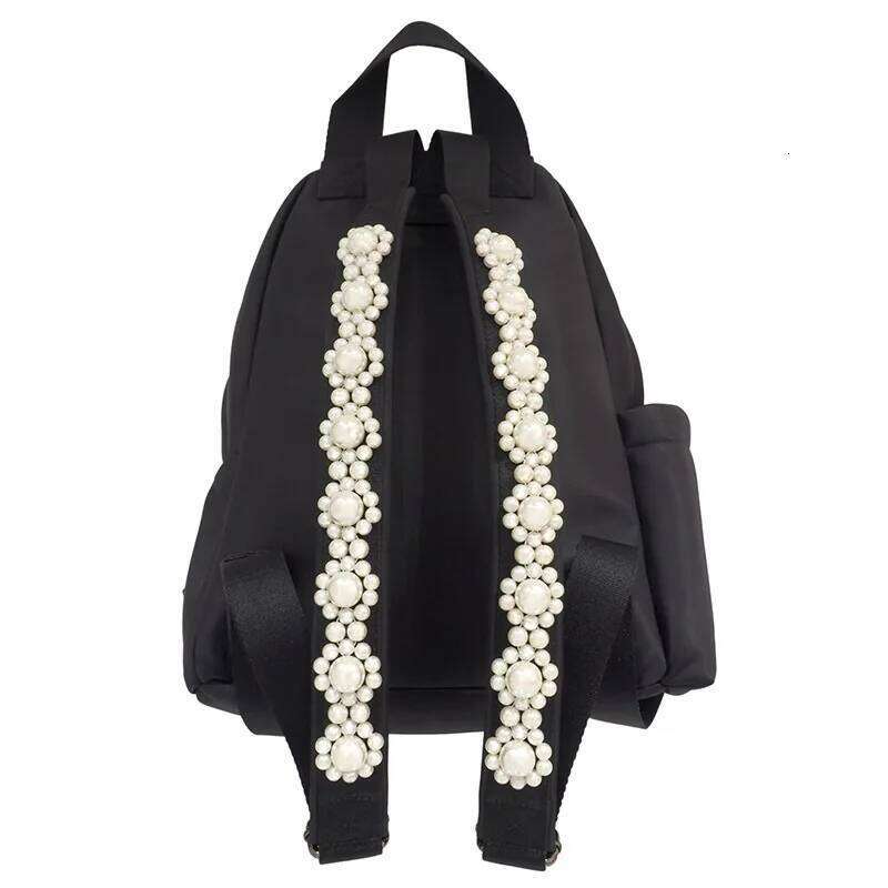 Bow Pearl Mochila Portable Nylon Mochilas Mujer New Casual Backpack Large Capacity Bolsa Korean Fashion Bags for Women