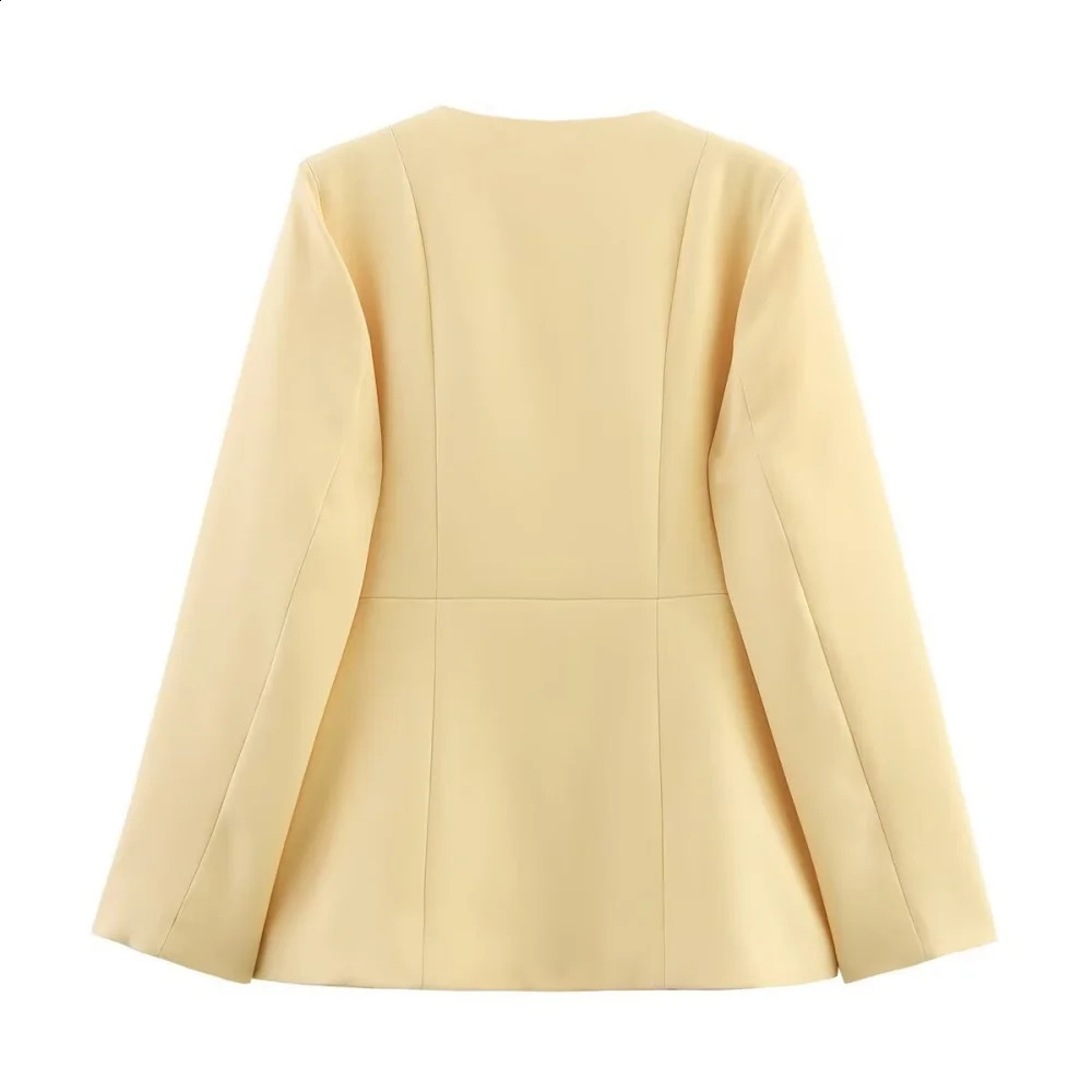 UNIZERA womens buckle round neck fashionable slim fit jacket for spring and summer casual womens clothing 250804