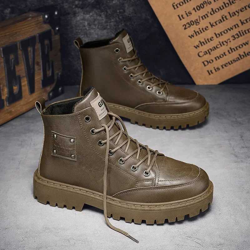 Gothic Mens Boots for Winter Mens Shoes on Offer With Free Shipping Shose Man Safety Boots Military Tactical Working Sneakers W250811