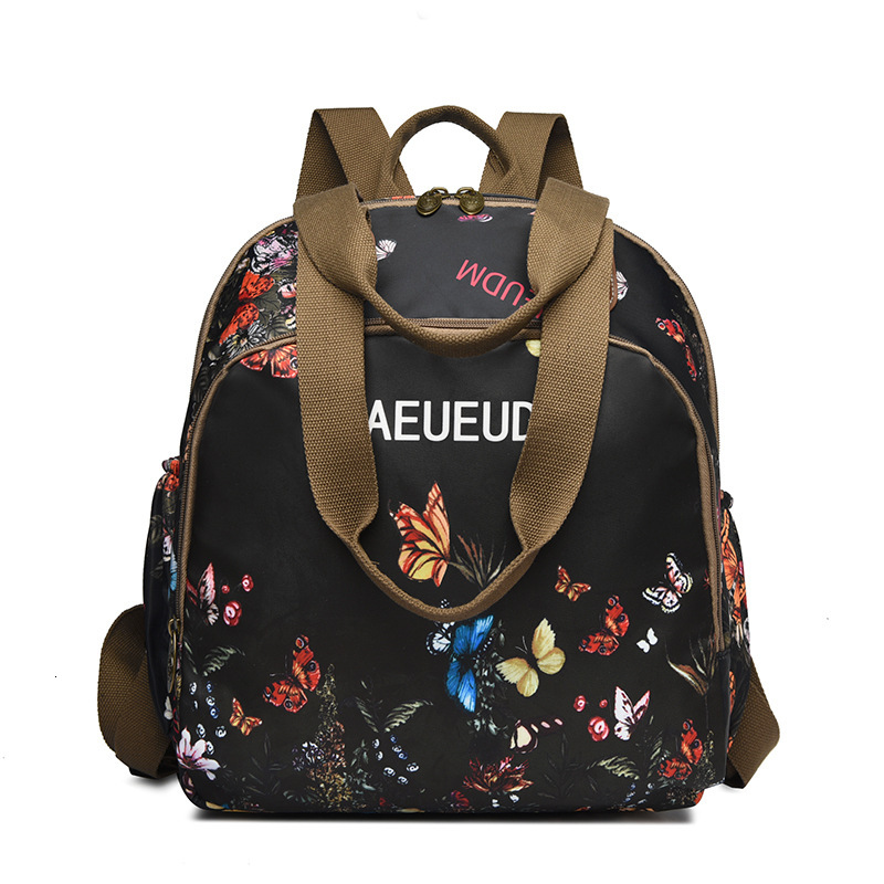 Trendy Fashion Printed for Women New Lightweight Casual Travel Oxford Cloth Backpack Multifunctional Shoulder Bag ddmymoon