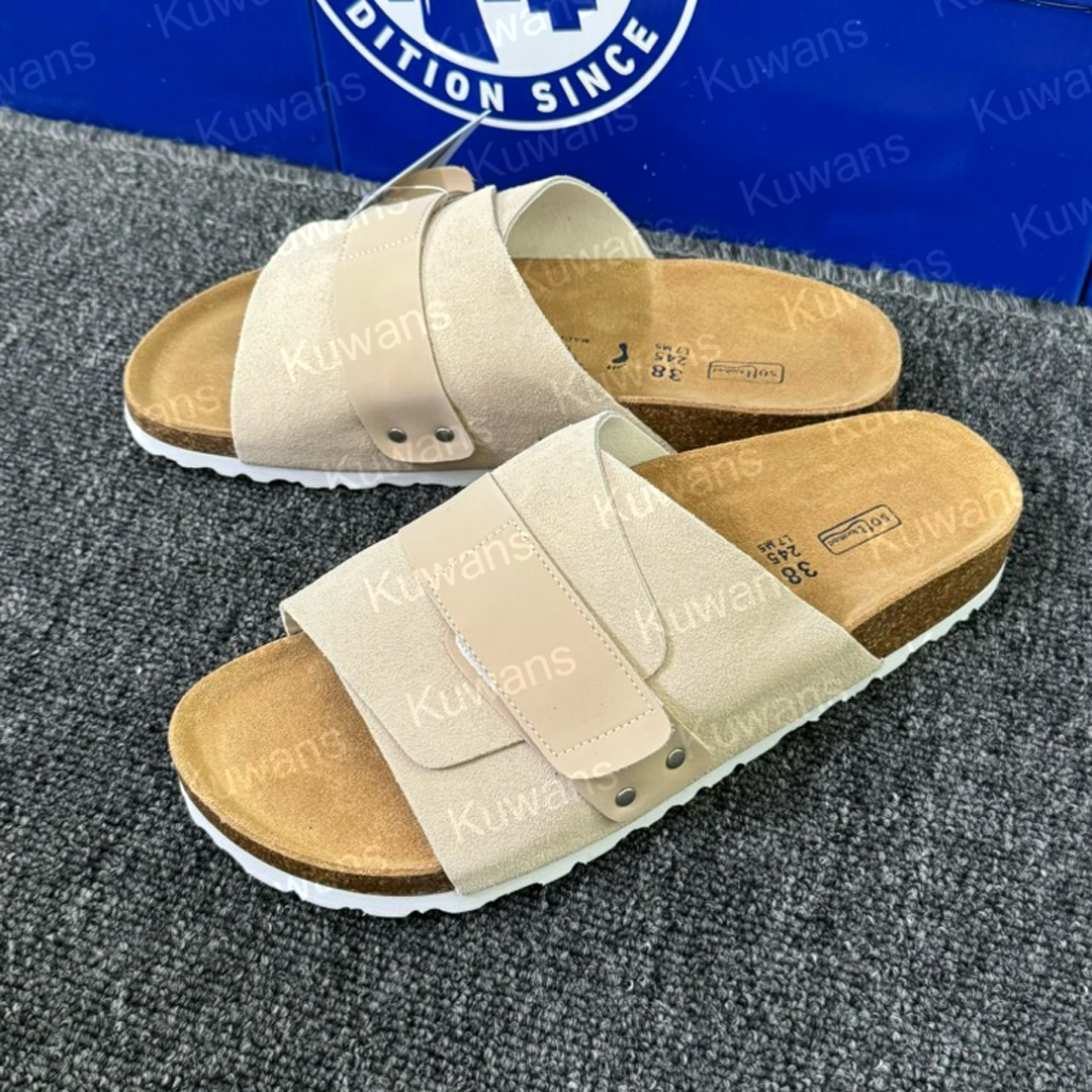 slippers Suede Sandals Clog Slipper Flat High Quality Fashion Summer Genuine Leather Slide Favourite Beach Casual Shoes Women Men Size 35-46 dh5831323