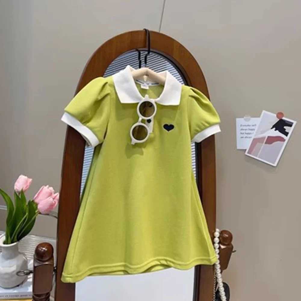 Childrens Clothing Sets Korea Short Sleeved Casual Shirt Dress Polo T-shirt+Shorts Sets Sisters Girls Summer Kids Clothes Girls Z250811