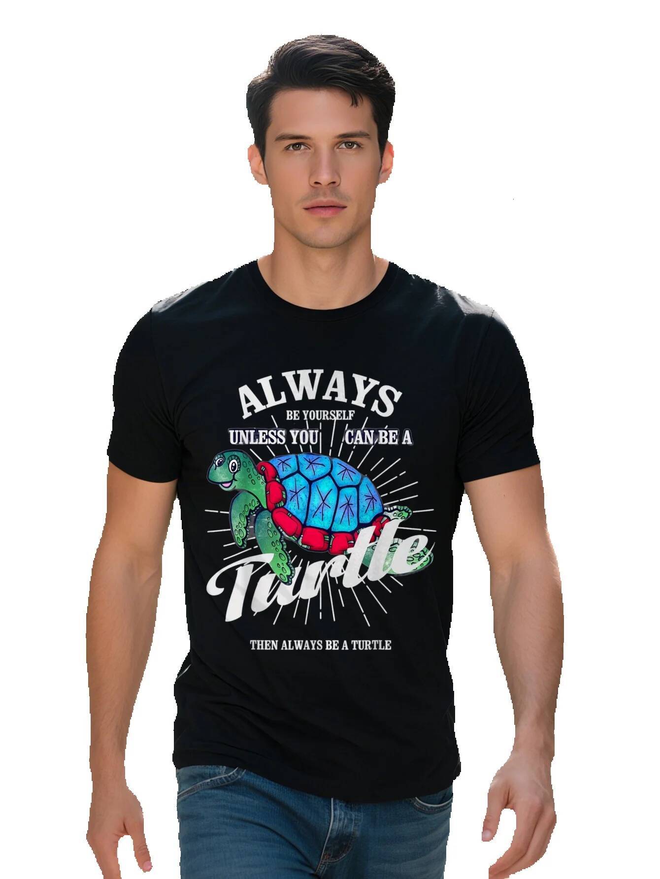 Men S g Cotton Always Yourself Unless You Can Be A Turtle Gift T-shirt 5b92a 0ed37