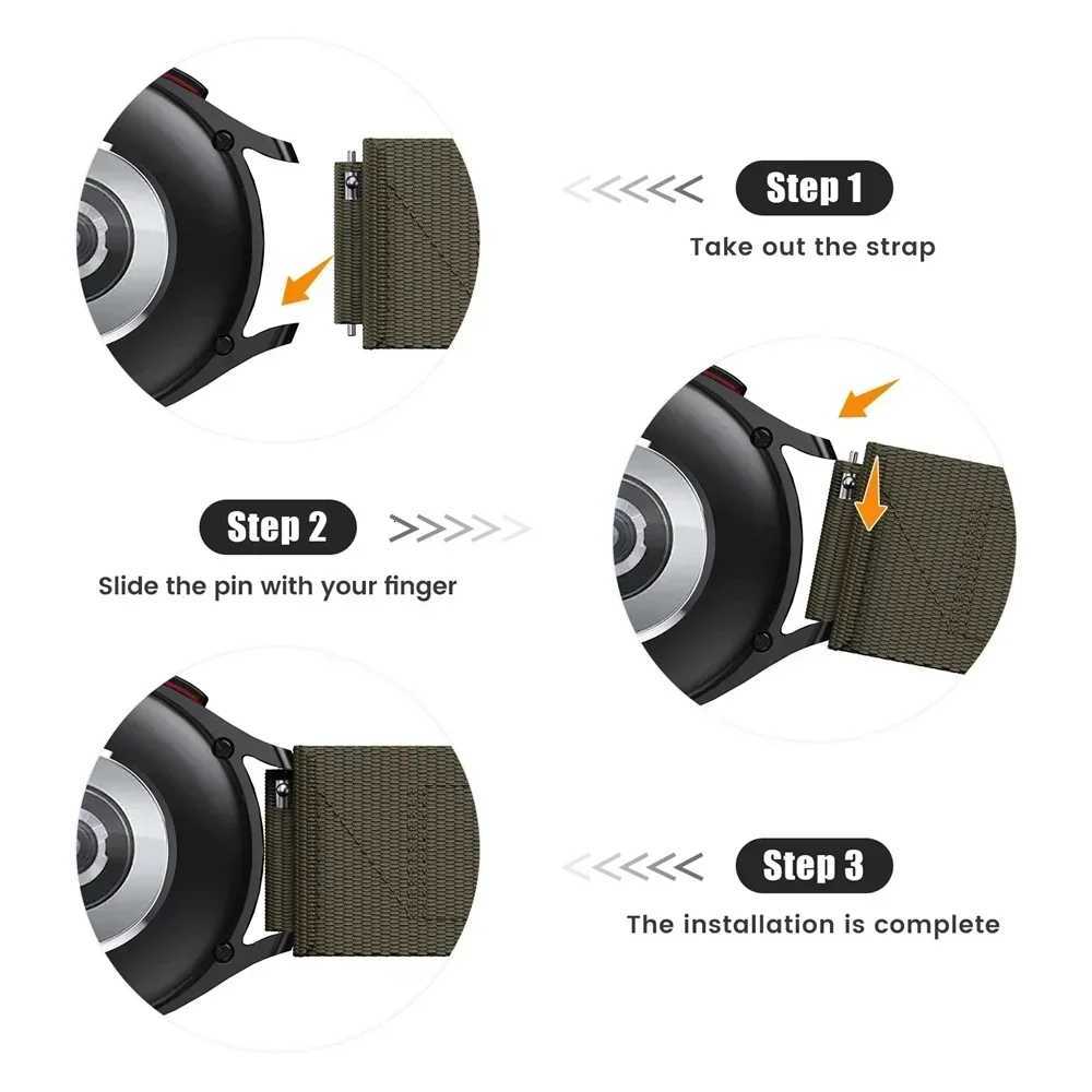 20mm 22mm Easy Fit Nylon Strap For Garmin Forerunner 165/255/265/965 Band For Active/Vivoactive 4 Bracelet Venu 3 Watchband W250811