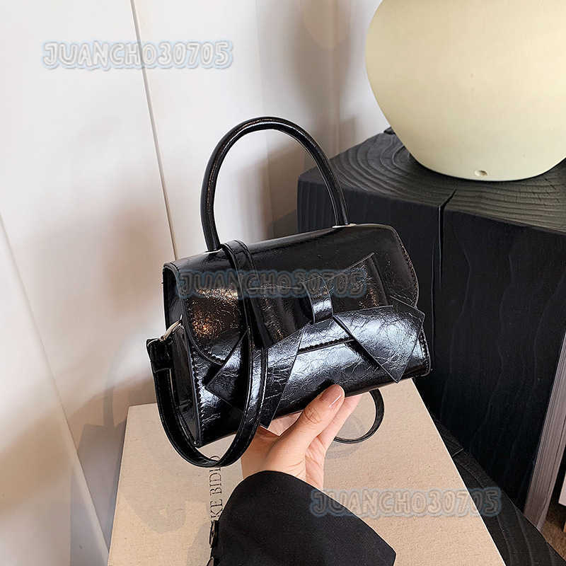 2024 Summer New Casual Personality Fashion Style Bowknot Single Shoulder Bag Handheld Small Square Bag Simple Crossbody Bag H250809