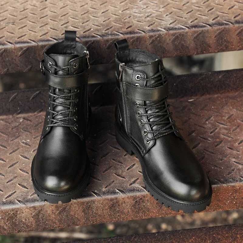 Genuine Leather Mens Boots New Outdoor Work Casual Boots Fashion High Quality Black Formal Boots For Men Luxury Brand Ankle Boots W250811