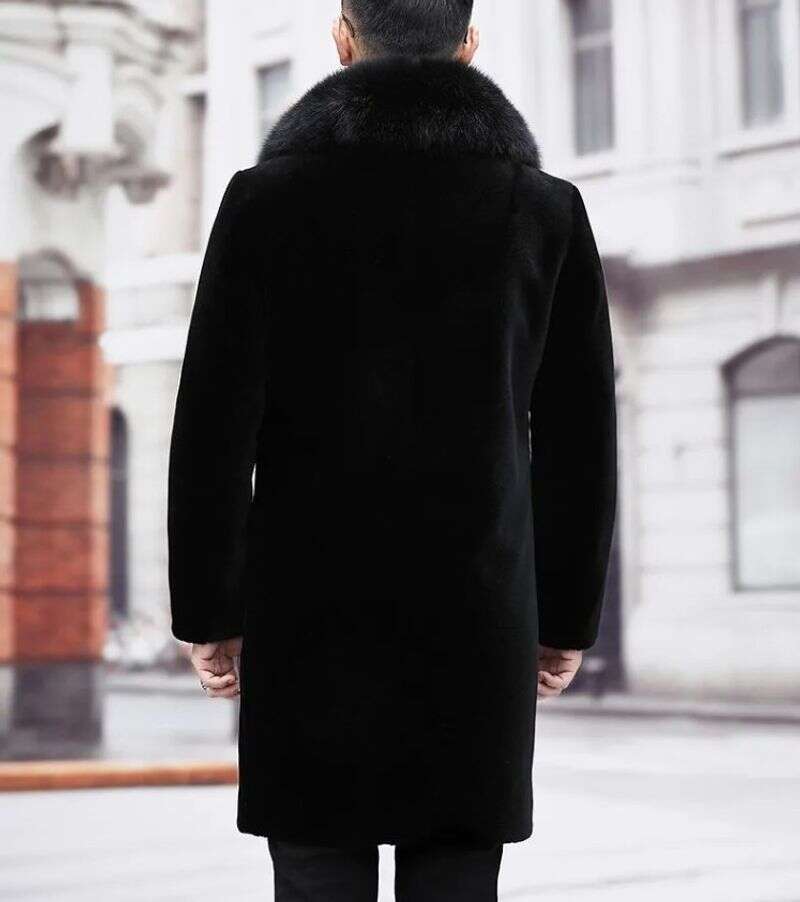 Clothing Mid-Length One Body Mink Fur And Fleece Thick Warm Men's Coat