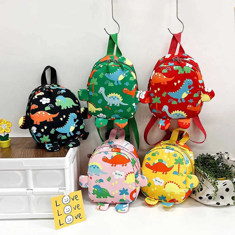 New School Season Childrens Bag Oxford Cloth Cartoon Dinosaur Pattern Backpack Small Gift Schoolbag for Kindergarten Babies M250811