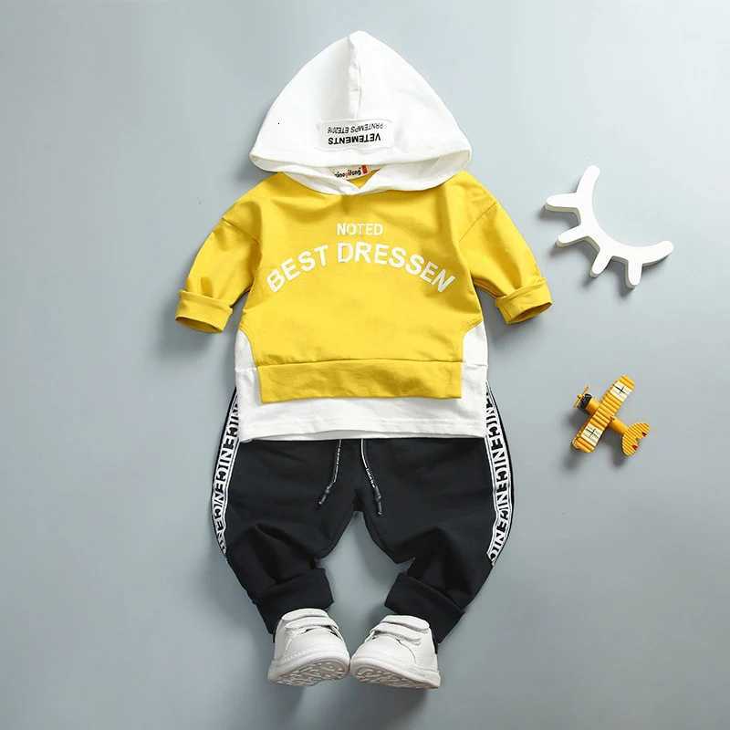 2Pcs Sets of Spring Autumn Fashion Children Clothes Baby Girls Clothing Boys Cotton Hooded T-Shirt Pants Casual Kids Tracksuits Z250811