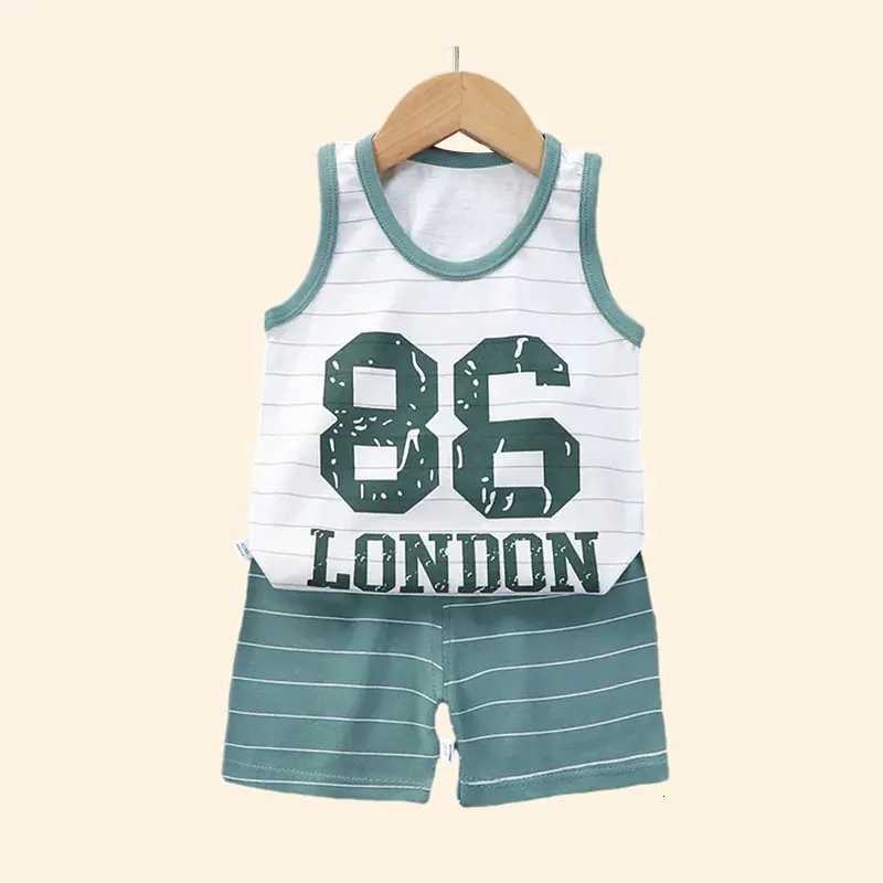 Children Sets Kids Clothes Boys Girls Vest Suit Summer Childrens Clothing baby Cotton T-Shirts Shorts Tank Top Sleeveless Z250811