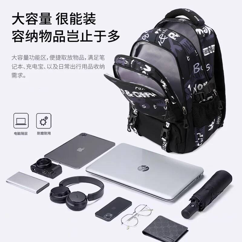 Boys Bags Children Middle School Teenage Schoolbag Outdoor Travel backpack Big Student Laptop Backpack Book bag high-quality