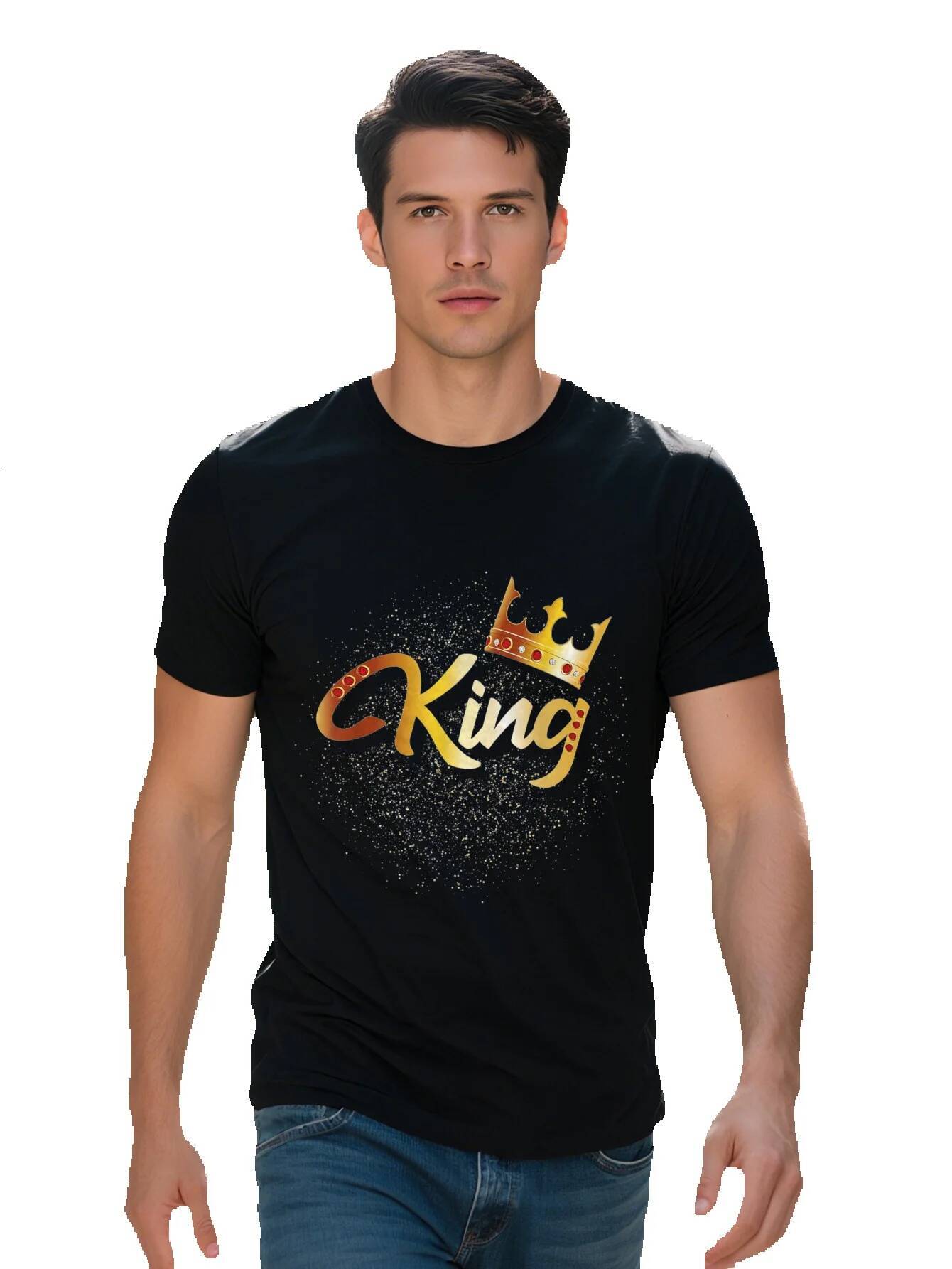King Men Boys Matching Couples Him Her T Shirt 55ef0 e6550