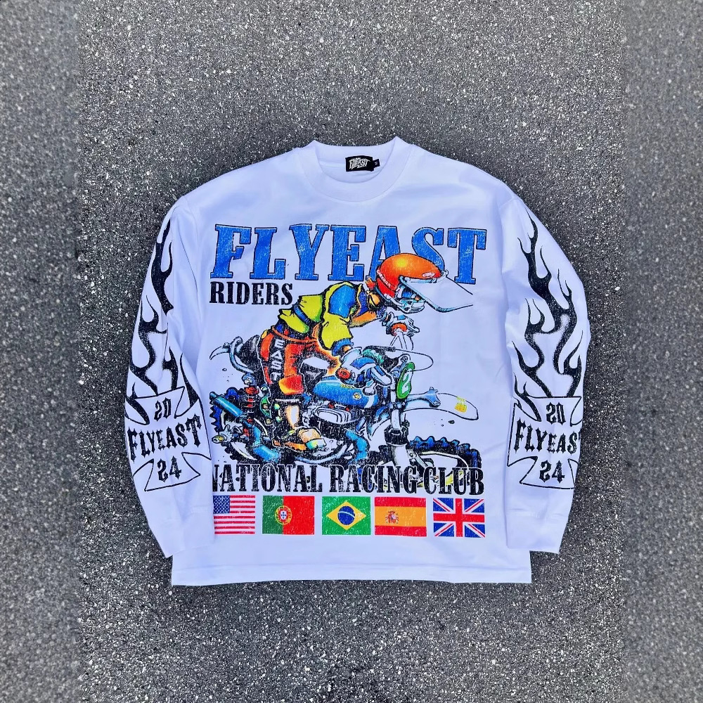 2025 New Popular Fake Two piece Wide Leg Pants Printed Series Youth Couple Round Neck T-shirt