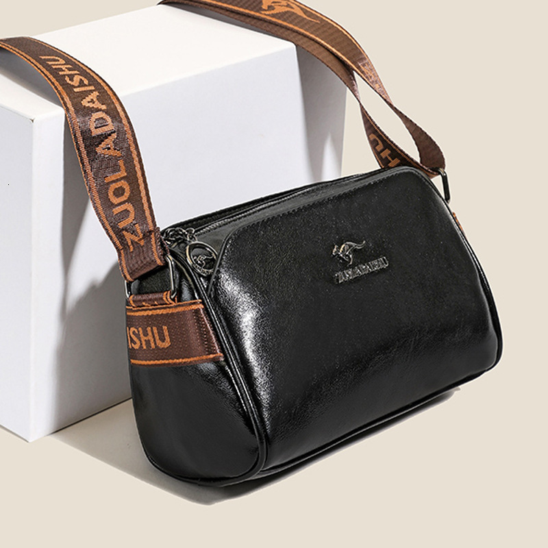 Three-Layer Large Capacity Pillow New Simple Versatile Middle-Aged Women's Multi-Compartment Single Shoulder Crossbody Bag ddmymoon