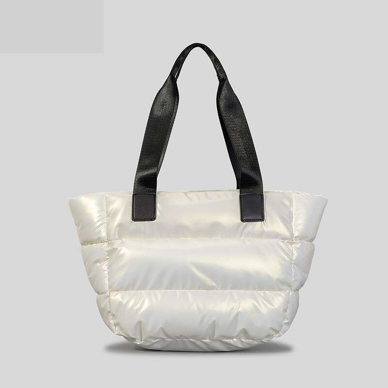 designer leisure Bags Soft Filled Down Women's Large Capacity Lightweight Space Cotton Shoulder Messenger Bag Simple Handbag