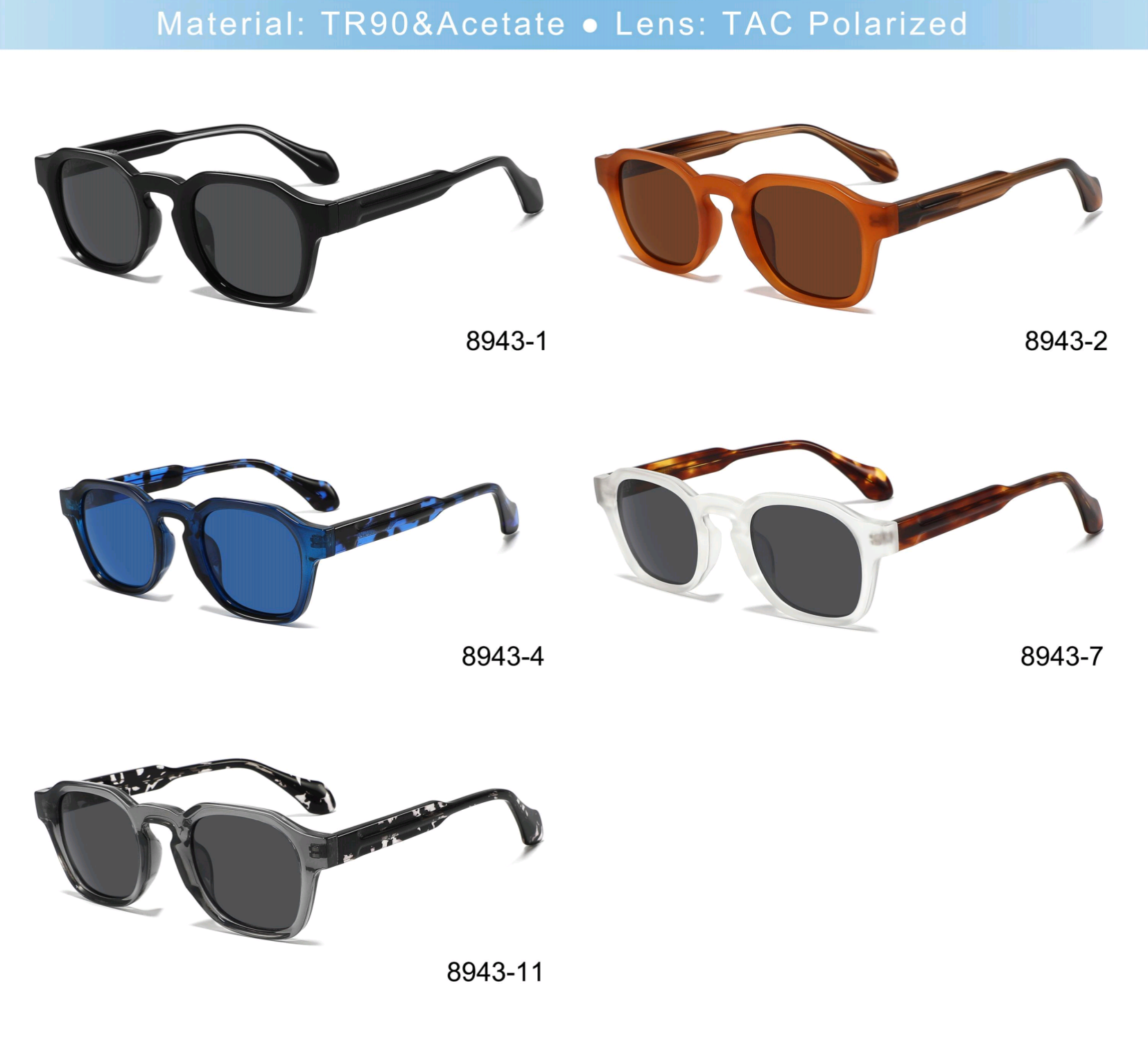 elegant Retro rectangular sunglasses high-quality magnesium alloy frames men women's UV400 protection scratch-resistant impact-resistant daily we