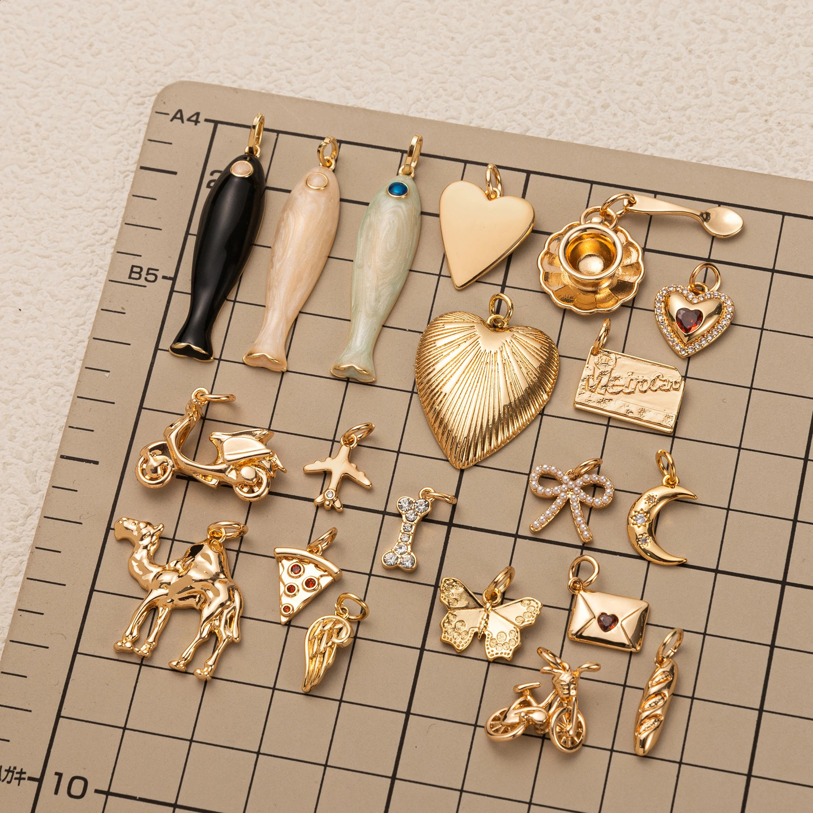 DIY Fruit Food Sports Charms | Copper Pendant Accessories for Handmade Jewelry Making | Cute Fun Colorful 250807