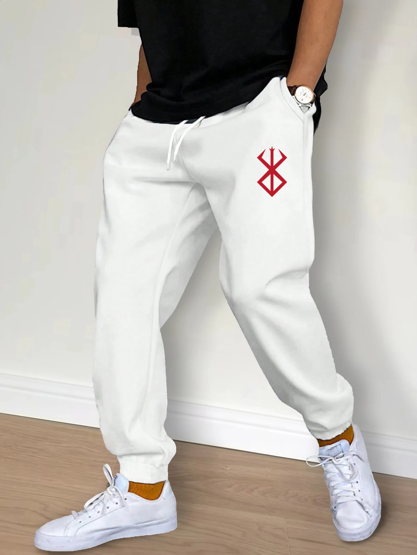Mens Casual Pants Fashion Drawstring Joggers Workout Running Gym Fitness Sports Trousers Streetwear 250729