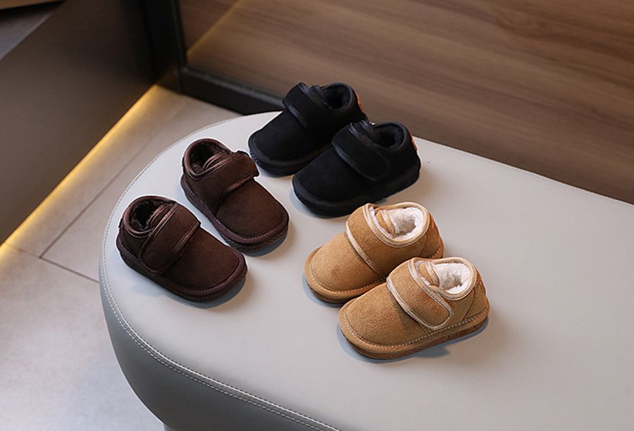 2024 New Winter Baby Snow Boots Warm Plush Little Boys Shoes Cutefeet Non-slip Fashion Toddler Girls Boots Sizes 15-19