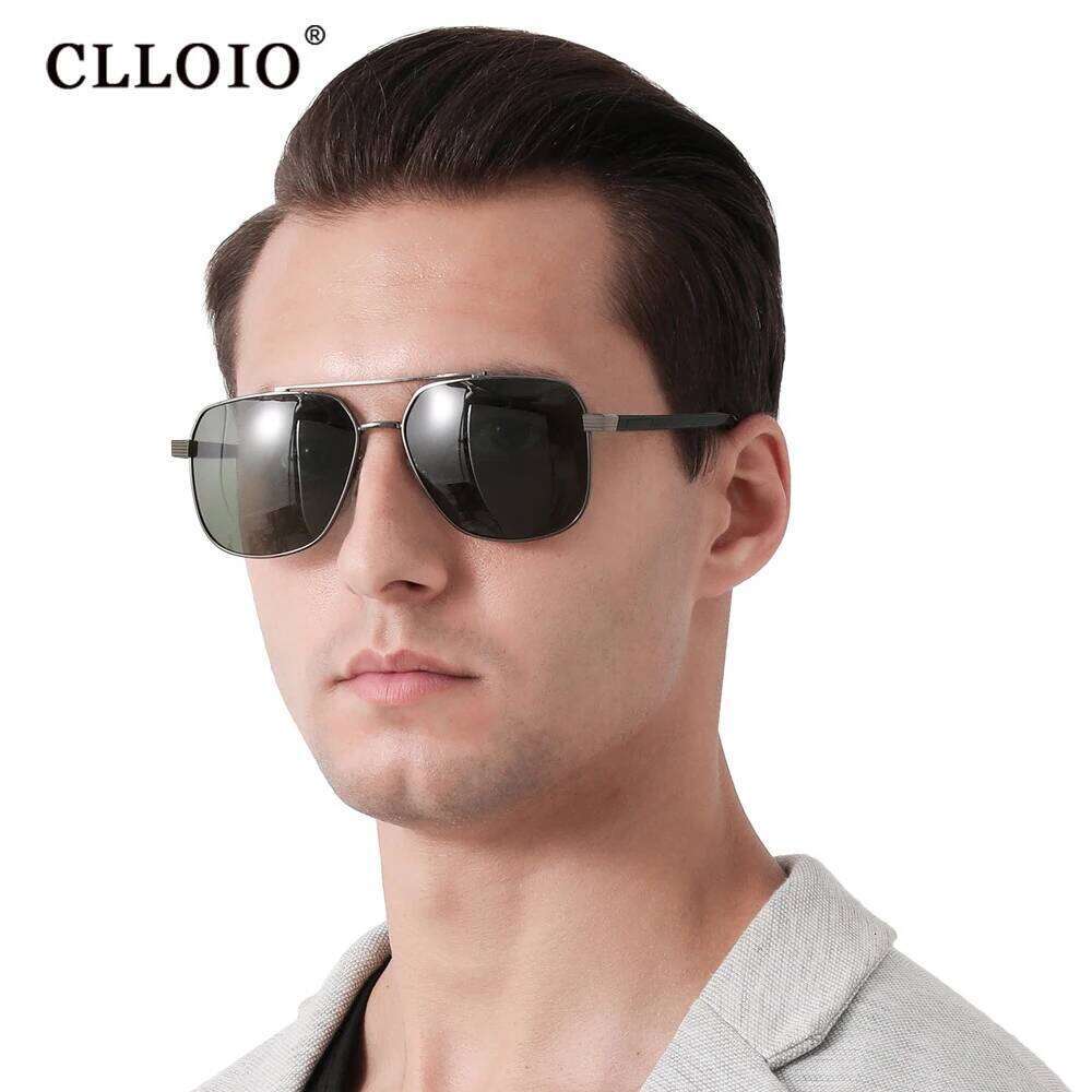 CLLOIO Classic Photochromic Sunglasses Men Polarized Driving Shades Sun Travel Anti-glare Chameleon Glasses UV400