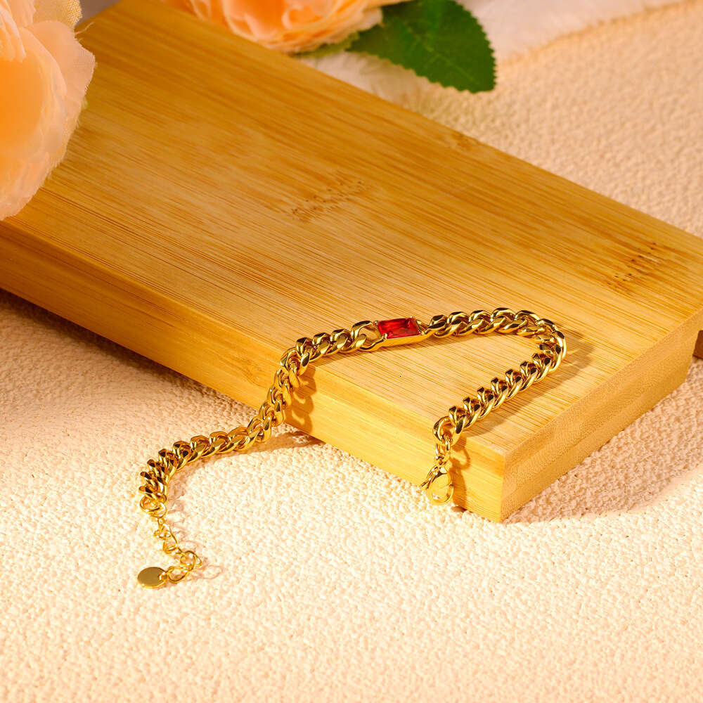 Fashion Dia-Encrusted Bracelet Gold Stainless Jewelry Niche Korean Style Women's Simple Titanium Steel Accessories