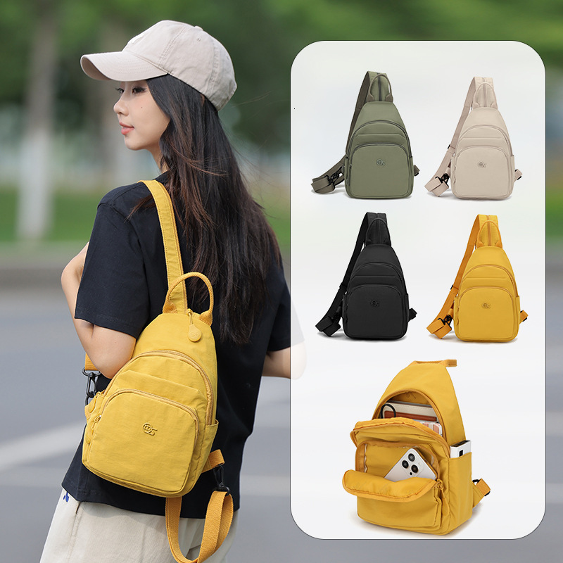 Lightweight Nylon for Women 2025 New Trendy Multifunctional Chest Bag Casual Travel Small Backpack ddmymoon